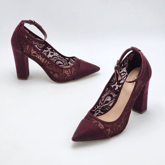 Call It Spring Ivana Lace Ankle Strap Heels Size 8.5 - Picture 2 of 10